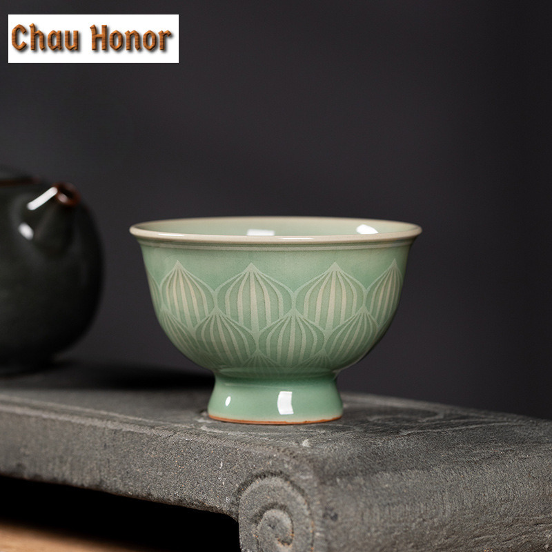 Celadon Ceramic Cup - 100ml Handgemaakte Longquan Celadon Beker Theekopje