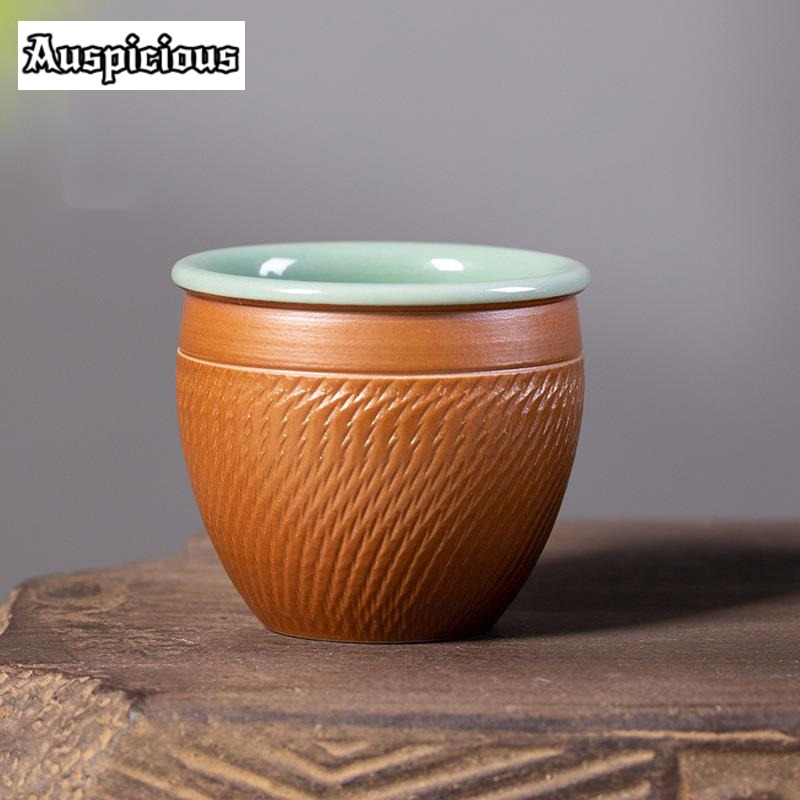 Celadon Ceramic Cup - 50Ml Handgemaakt Mes Springen Keramische Theekopje