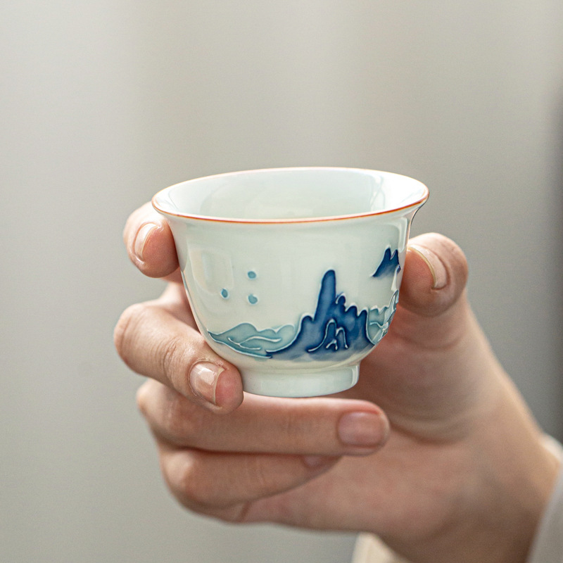 Handgeschilderde Kung Fu Theek - Celadon Ceramic Cup recensie en prijs
