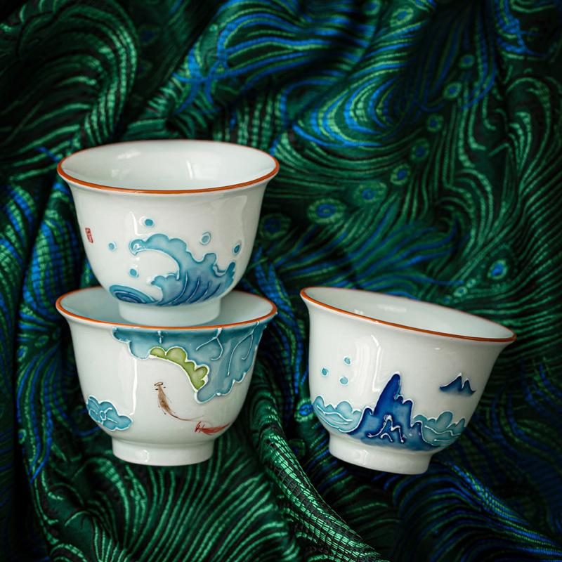 Handgeschilderde Kung Fu Theek - Celadon Ceramic Cup recensie en prijs