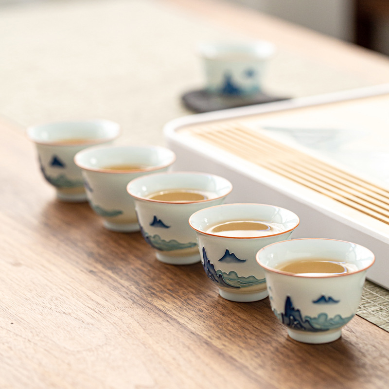 Handgeschilderde Kung Fu Theek - Celadon Ceramic Cup recensie en prijs