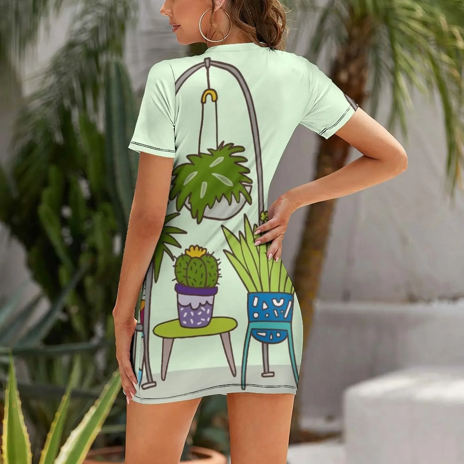 Plant life Jurk met korte mouw - Korean Lifestyle Trends recensie en prijs