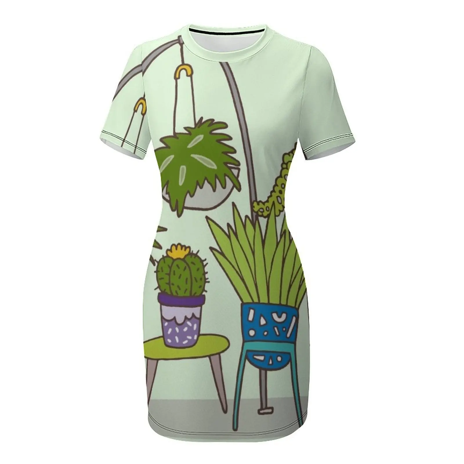 Plant life Jurk met korte mouw - Korean Lifestyle Trends recensie en prijs